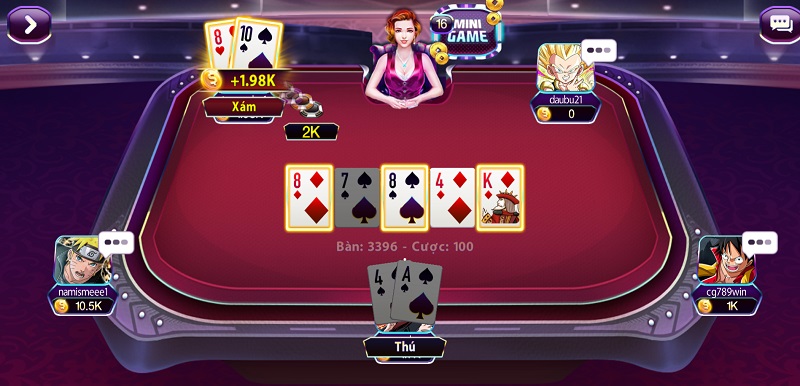 Bàn chơi poker tại 789 Club